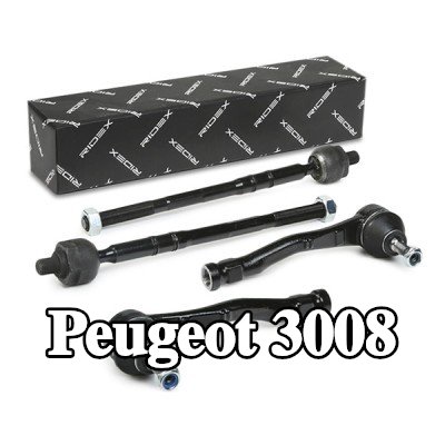 RIDEX مجموعة إصلاح, قضيب الربط المحور الأمامي الأيسر, المحور الأمامي الأيمن, مع وصلة المحور — Peugeot 3008