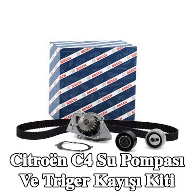 BOSCH Su pompası ve triger kayışı kiti Diş Sayısı: 141, Width: 25, 4mm — 2008 Citroën C4