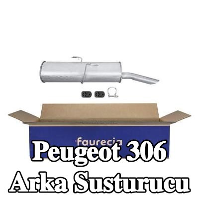 HELLA Arka susturucu Arka, montaj parçaları ile — Peugeot 306