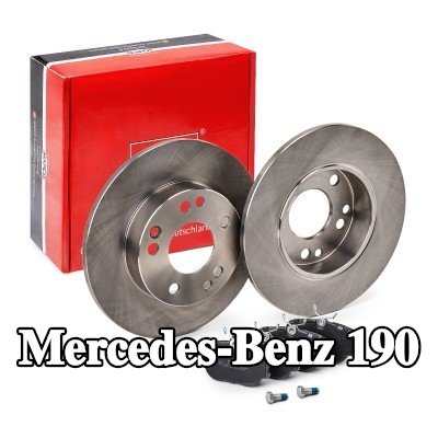 MAPCO مجموعة أقراص الفرامل والوسادات للمحور الأمامي, صلب — Mercedes-Benz 190