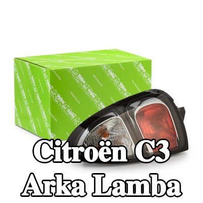 VALEO Arka lamba ORİJİNAL PARÇA, Sağ, ampul tutuculu, ampullü — 2012 Citroën C3