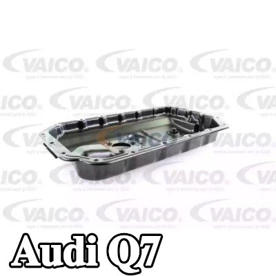 VAICO حوض الزيت مع سدادة تصريف الزيت, بدون حشية/مانع تسرب, مع فتحة لمستشعر مستوى الزيت, جودة VAICO الأصلية — 2012 Audi Q7
