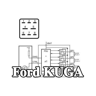 MAHLE وحدة التحكم في شمعة التسخين مع حامل — 2012 Ford Kuga