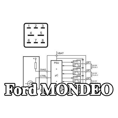 MAHLE وحدة التحكم في شمعة التسخين مع حامل — 2012 Ford Mondeo