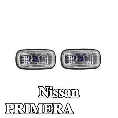 ABAKUS مؤشر جانبي كلا الجانبين, تركيب جانبي, شفاف, أبيض — Nissan Primera