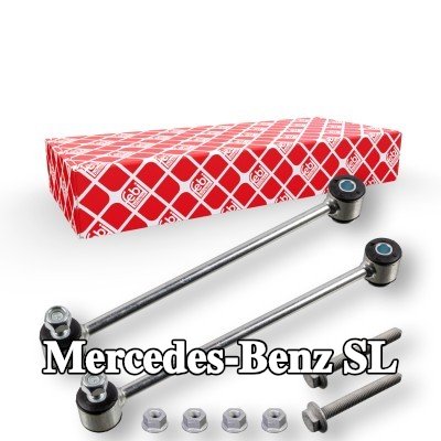 FEBI BILSTEIN طقم إصلاح وصلة قضيب مانع الانقلاب المحور الخلفي, مع صواميل, مع مسامير/براغي — Mercedes-Benz Sl