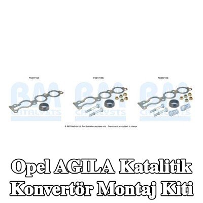 BM CATALYSTS Katalitik konvertör montaj kiti — Opel Agila