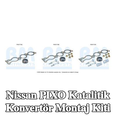 BM CATALYSTS Katalitik konvertör montaj kiti — Nissan Pixo