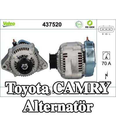 VALEO Alternatör YENİDEN ÜRETİLMİŞ PREMIUM, 70A — 2000 Toyota Camry
