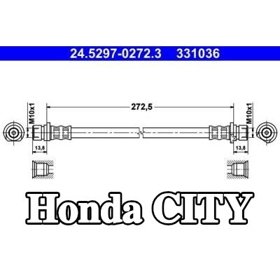 ATE خرطوم الفرامل 272, 5mm — Honda City