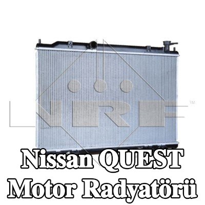 NRF Motor radyatörü EASY FIT, Alüminyum, adaptör ile — Nissan Quest