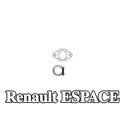 HJS مجموعة تركيب المحول الحفاز — 2000 Renault Espace