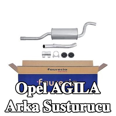 HELLA Arka susturucu Arka, montaj parçaları ile — 2002 Opel Agila