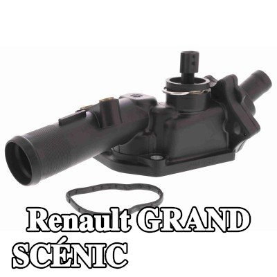 VEMO غلاف الثرموستات مع الحشية/المانع للتسرب, مع جهاز استشعار — 2012 Renault Grand Scénic