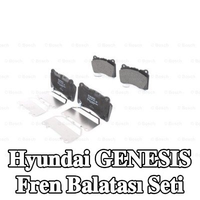 BOSCH Fren balatası seti 14mm, gıcırtı önleyici plaka ile — Hyundai Genesis