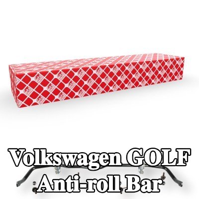 FEBI BILSTEIN Lastik bağlantı parçalı stabilizatör, Ön Aks, bağlantı çubuğu ile — Volkswagen Golf