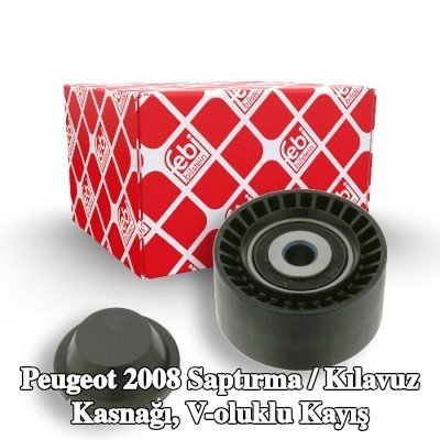 FEBI BILSTEIN Saptırma / kılavuz kasnağı, V-ribbed belt Outer Diameter: 60mm — Peugeot 2008