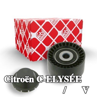 FEBI BILSTEIN بكرة الانحراف/التوجيه, V-ribbed belt Outer Diameter: 60mm — Citroën C-elysée