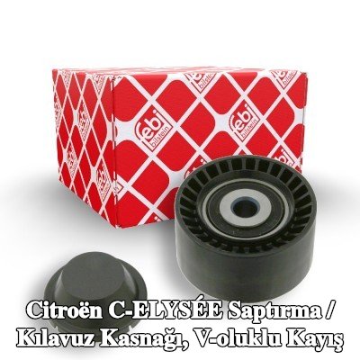 FEBI BILSTEIN Saptırma / kılavuz kasnağı, V-ribbed belt Outer Diameter: 60mm — Citroën C-elysée
