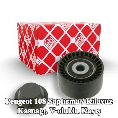 FEBI BILSTEIN Saptırma / kılavuz kasnağı, V-ribbed belt Outer Diameter: 60mm — Peugeot 108