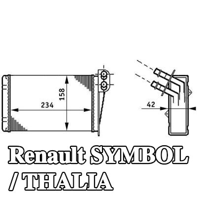 MAHLE مصفوفة التدفئة مع مواد التثبيت/التركيب — 2012 Renault Symbol / Thalia