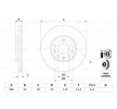 BOSCH القطر الخارجي لقرص المكابح: 280mm, مُهوى, مطلي — Opel Combo (4)
