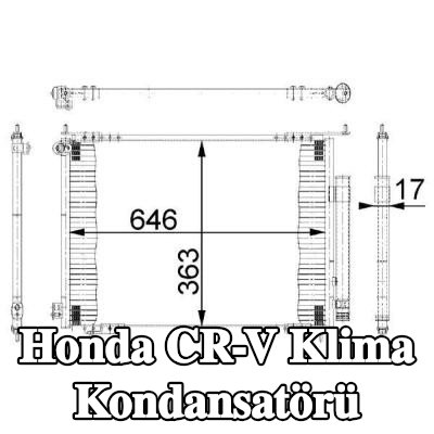 MAHLE Kurutuculu klima kondansatörü — 2002 Honda Cr-v
