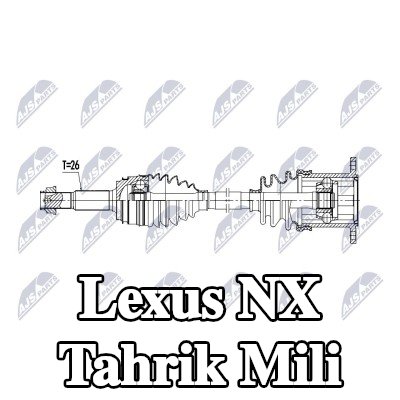 NTY Sol arka aks tahrik mili, Arka Aks Sağ, 672mm — Lexus Nx