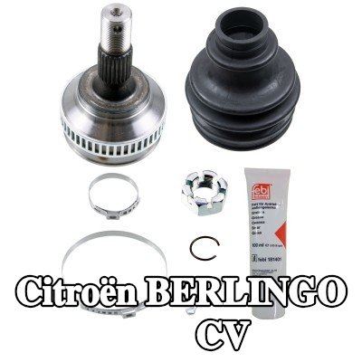 FEBI BILSTEIN طقم مفصل CV المحور الأمامي الأيسر, المحور الأمامي الأيمن, جانب العجلة, مع صمولة — 2000 Citroën Berlingo