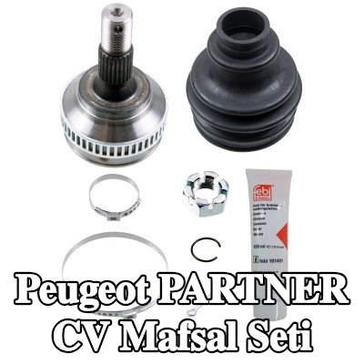 FEBI BILSTEIN Ön aks sol CV mafsal kiti, Ön Aks Sağ, Tekerlek Tarafı, somunlu — 2002 Peugeot Partner