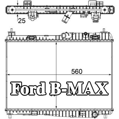 MAHLE مبرد المحرك مع برغي — Ford B-max