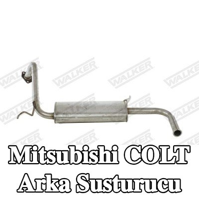 WALKER Arka susturucu 950mm, montaj parçaları olmadan — 1990 Mitsubishi Colt