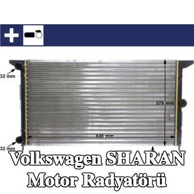 MAHLE Vidalı motor radyatörü — 2000 Volkswagen Sharan