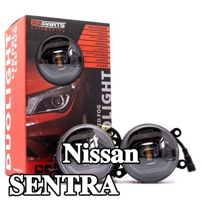 EINPARTS مصباح ضباب DUOLIGHT, الأمامي, H11, H8, LED, مع مجموعة أسلاك, مع مجموعة أدوات التثبيت — Nissan Sentra