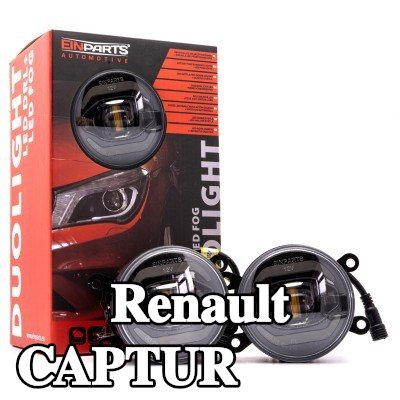 EINPARTS مصباح ضباب DUOLIGHT, الأمامي, H11, H8, LED, مع مجموعة أسلاك, مع مجموعة أدوات التثبيت — Renault Captur