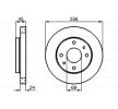 BOSCH القطر الخارجي لقرص المكابح: 256mm, مُهوى, مزود بفتحات تهوية داخلية, مشحم — Kia Joice (4)
