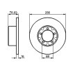 BOSCH Fren diski Dış Çap: 280mm, düz, Yağlanmış — Mercedes-Benz T1 (4)