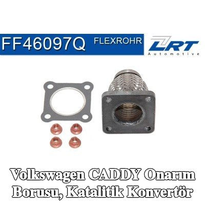 LRT Onarım borusu, katalitik konvertör Ön — 2002 Volkswagen Caddy