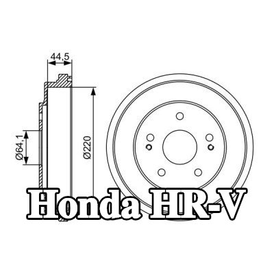 BOSCH أسطوانة الفرامل للمحور الخلفي, 268, 5mm — Honda Hr-v