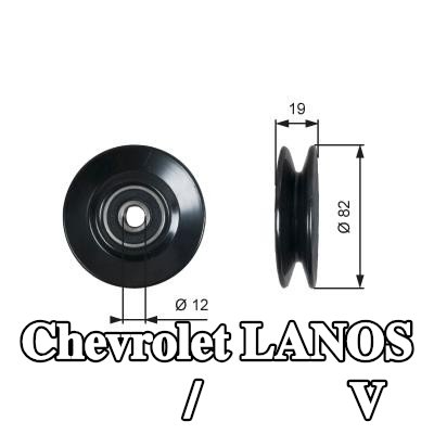 GATES بكرة الانحراف / التوجيه, حزام V DriveAlign, Micro-V® UNIQUE FIT — Chevrolet Lanos