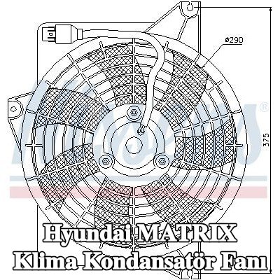 NISSENS Klima kondansatör fanı — Hyundai Matrix