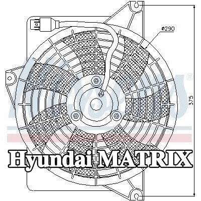 NISSENS مروحة مكثف مكيف الهواء — Hyundai Matrix