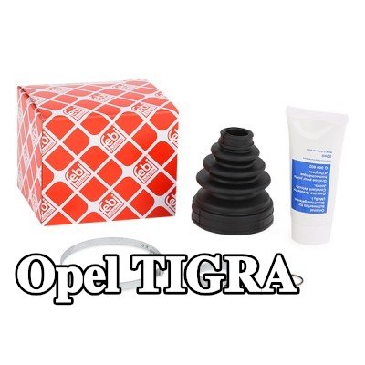 FEBI BILSTEIN طقم غطاء مفصل CV, عمود الإدارة المحور الأمامي, على جانب ناقل الحركة, مطاط — Opel Tigra