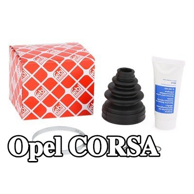 FEBI BILSTEIN طقم غطاء مفصل CV, عمود الإدارة المحور الأمامي, على جانب ناقل الحركة, مطاط — 2000 Opel Corsa