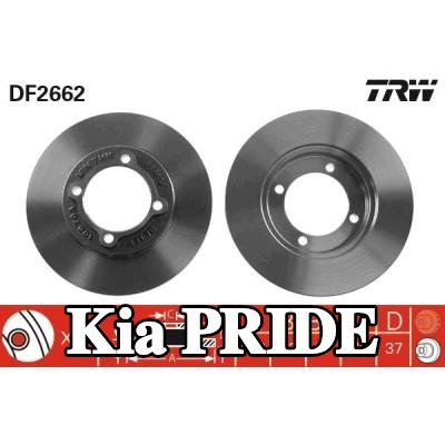 TRW القطر الخارجي لقرص المكابح: 219mm, صلب, مطلي — Kia Pride