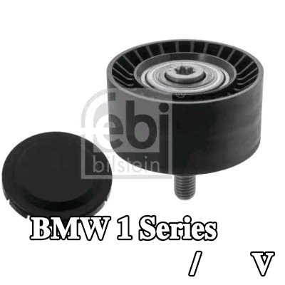 FEBI BILSTEIN بكرة الانحراف/التوجيه, V-ribbed belt Outer Diameter: 65mm, مع برغي — 2014 BMW 1 Series