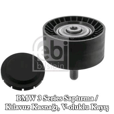 FEBI BILSTEIN Saptırma / kılavuz kasnağı, V-ribbed belt Outer Diameter: 65mm, vida ile — BMW 3 Series