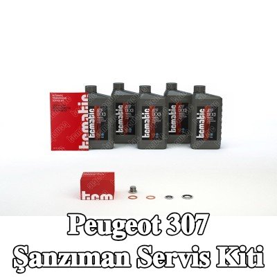 TCMATIC Şanzıman servis kiti Yağ Değişimi (boşaltma yoluyla), aksesuarlarla, standart yağ değişimi için yağ miktarı ile — Peugeot 307