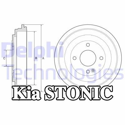 DELPHI أسطوانة الفرامل 252mm — Kia Stonic