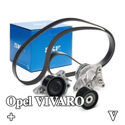 SKF مضخة الماء + مجموعة الحزام المضلع على شكل V — Opel Vivaro